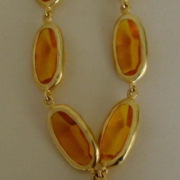 Kenneth Lane Matte Gold-Tone and Lucite Necklace - Picture 9 of 11